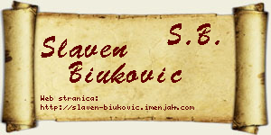 Slaven Biuković vizit kartica